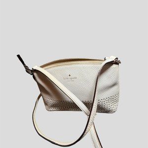 Kate Spade white leather crossbody bag
